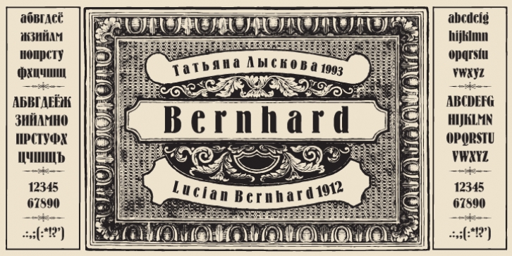 Bernhard font preview