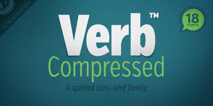 Verb Compressed font preview