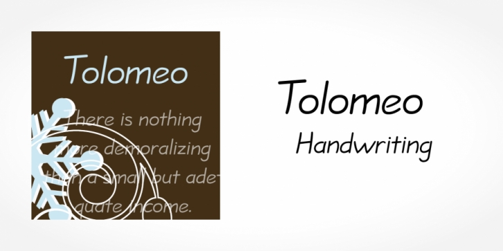 Tolomeo Handwriting font preview