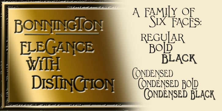 Bonnington Black font preview
