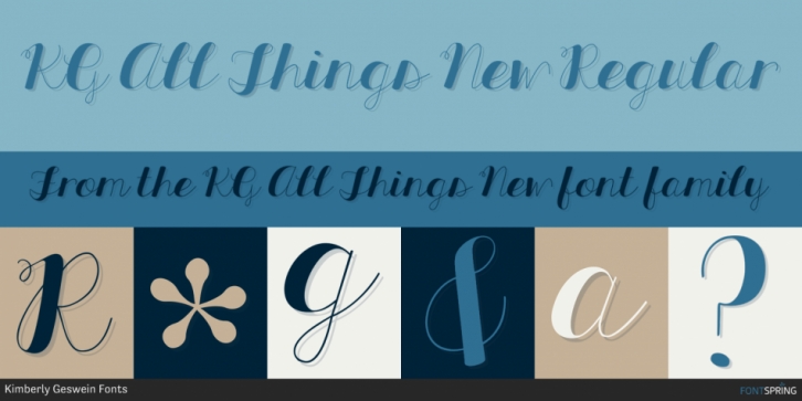KG All Things New font preview