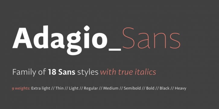 Adagio Sans font preview