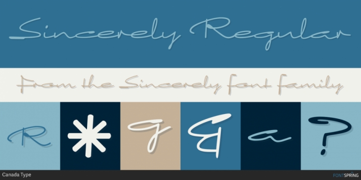 Sincerely font preview