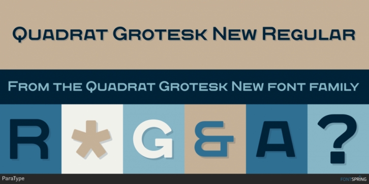 Quadrat Grotesk New font preview