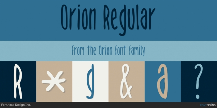 Orion font preview