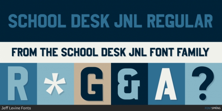 School Desk JNL font preview