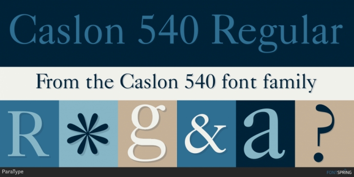 Caslon 540 font preview