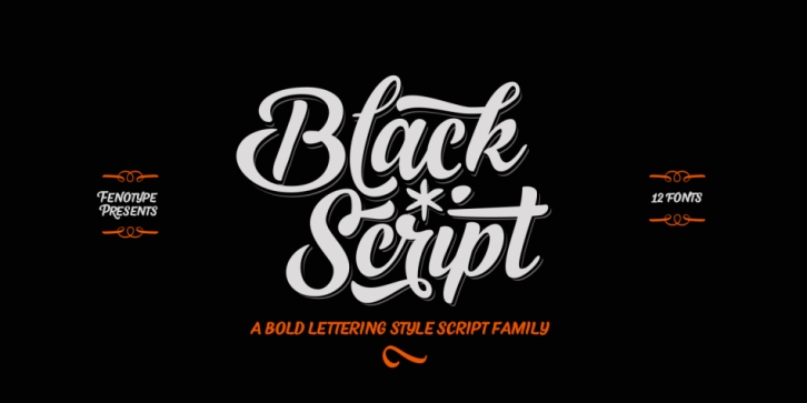 Black Script font preview