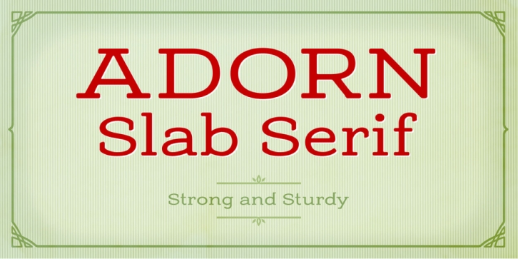 Adorn Slab Serif Smooth font preview