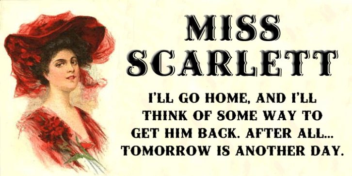 Miss Scarlett font preview