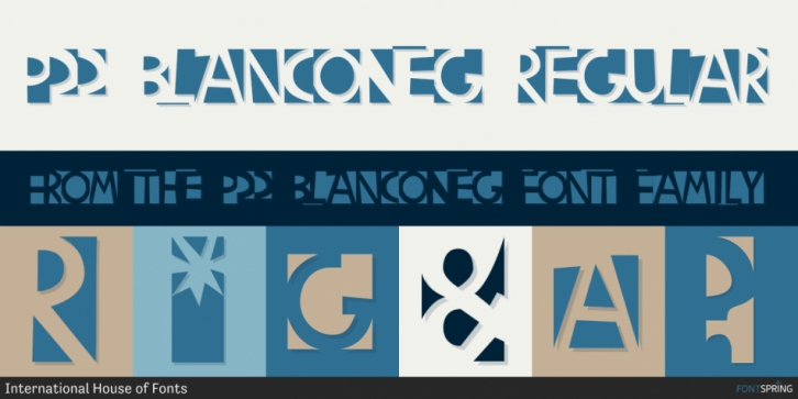 P22 BlancoNeg font preview