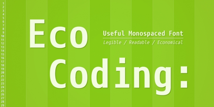 Eco Coding font preview