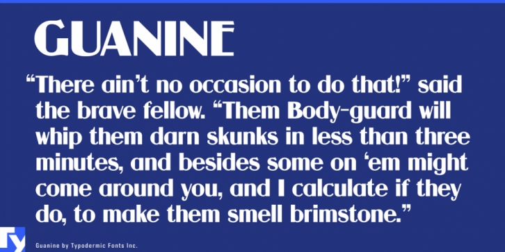 Guanine font preview