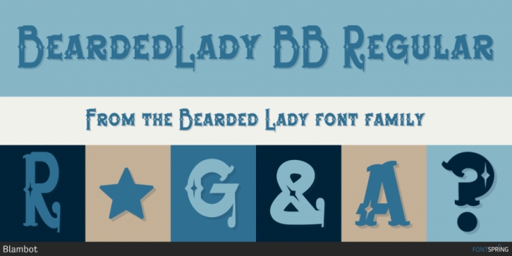 Bearded Lady font preview