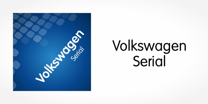 Volkswagen Serial font preview