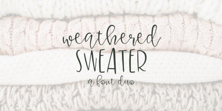 Weathered Sweater font preview