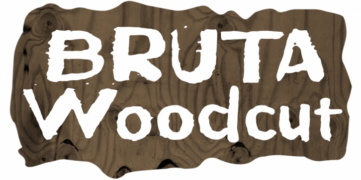 Bruta Woodcut font preview