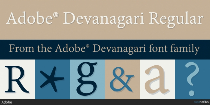 Adobe Devanagari font preview
