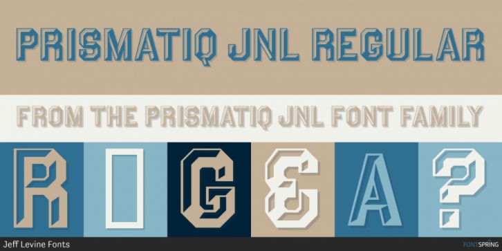 Prismatiq JNL font preview