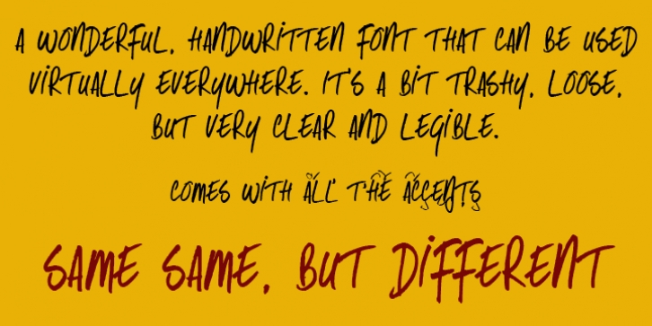 Same Same But Different font preview