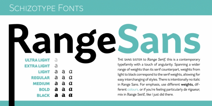 Range Sans font preview