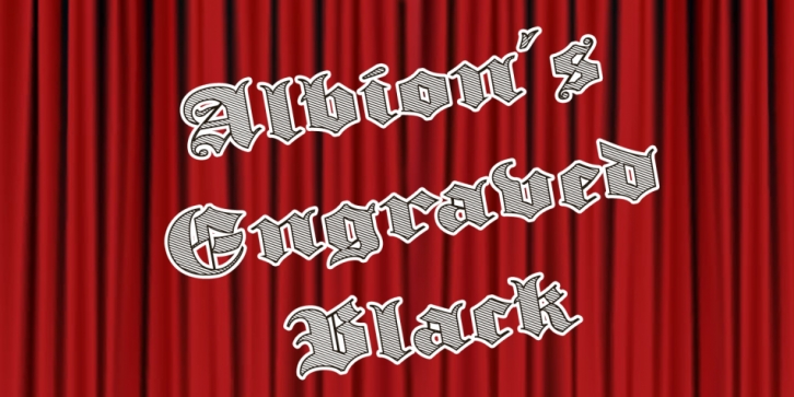 Albion's Engraved Black font preview