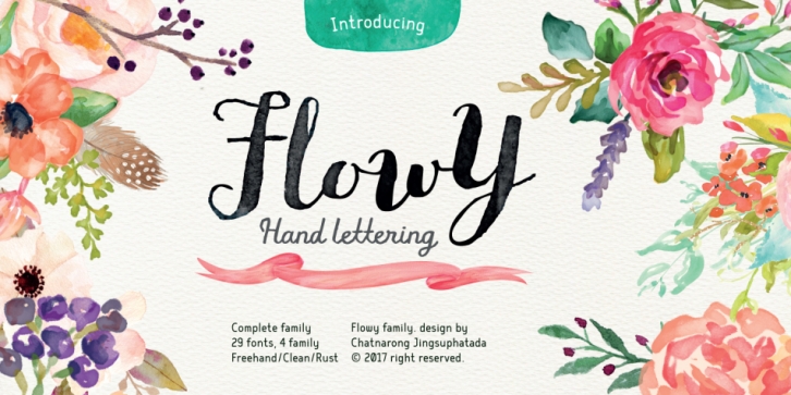 Flowy font preview
