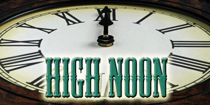 High Noon font preview
