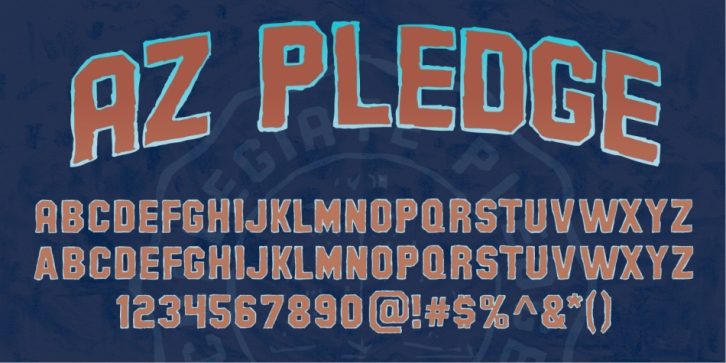 AZ Pledge font preview