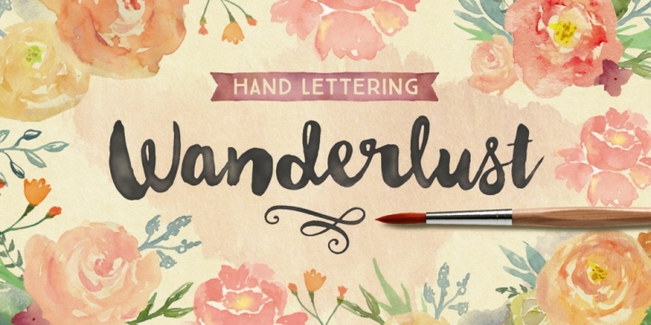 Wanderlust Letters font preview