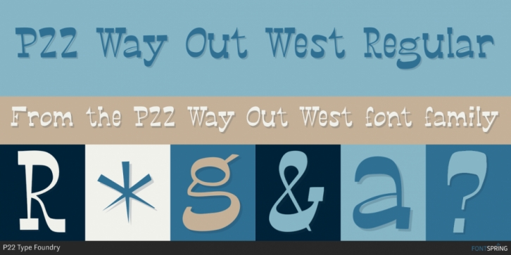 P22 Way Out West font preview