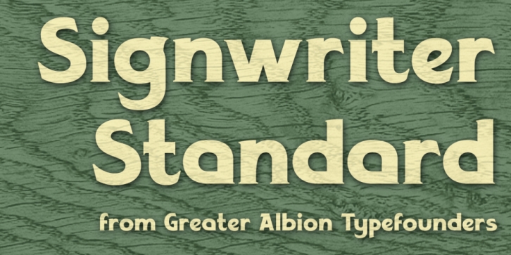 Signwriter Standard font preview