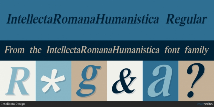 IntellectaRomanaHumanistica font preview