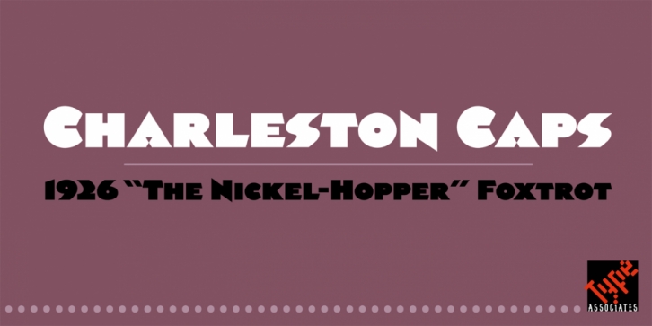 Charleston Caps font preview