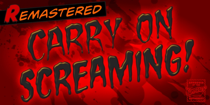 Carry On Screaming font preview