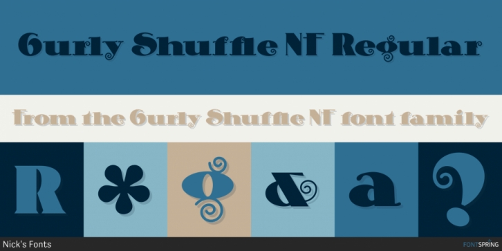 Curly Shuffle NF font preview