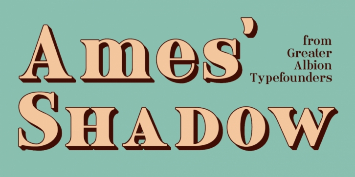 Ames' Shadow font preview