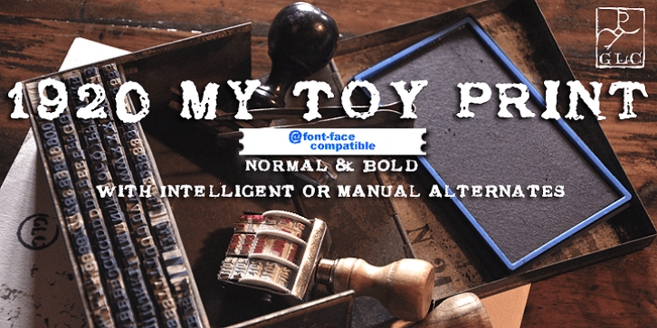 1920 My Toy Print font preview