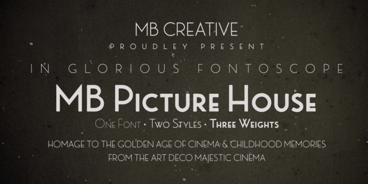 MB Picture House font preview