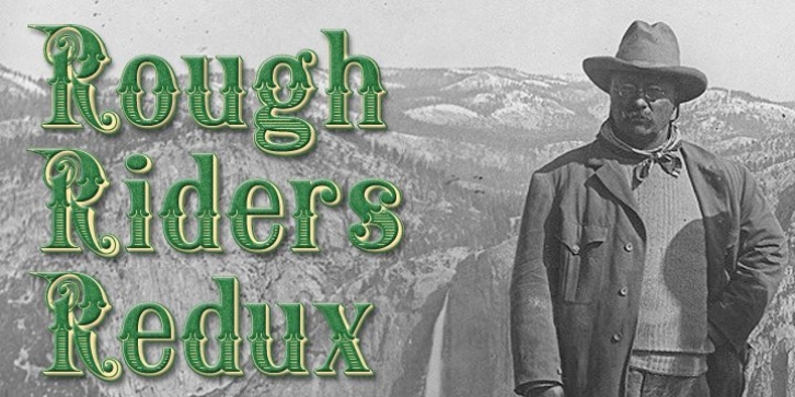 Rough Riders Redux font preview