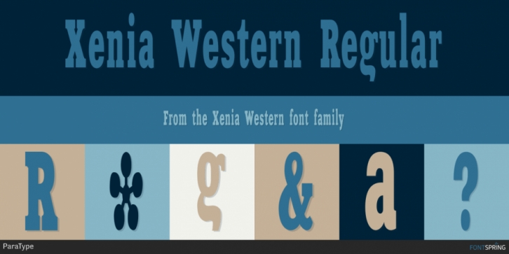 Xenia Western font preview