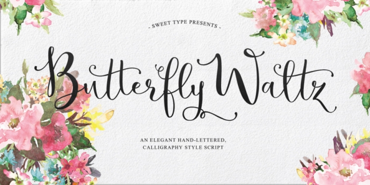 Butterfly Waltz font preview