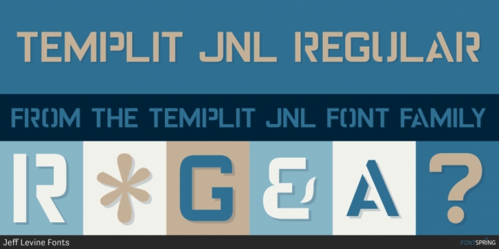 Templit JNL font preview