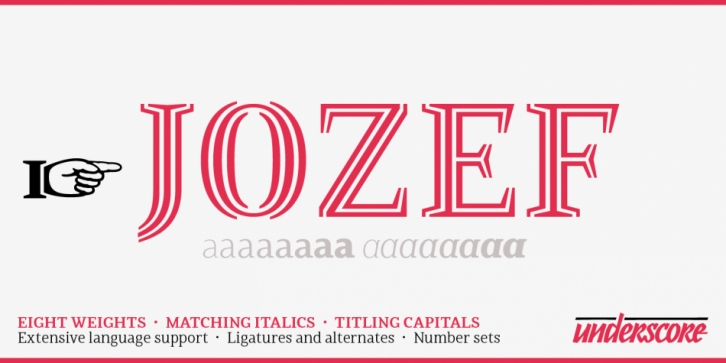 Jozef font preview