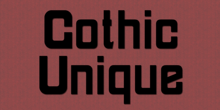 Gothic Unique font preview