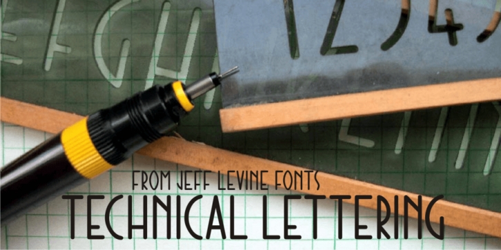 Technical Lettering JNL font preview