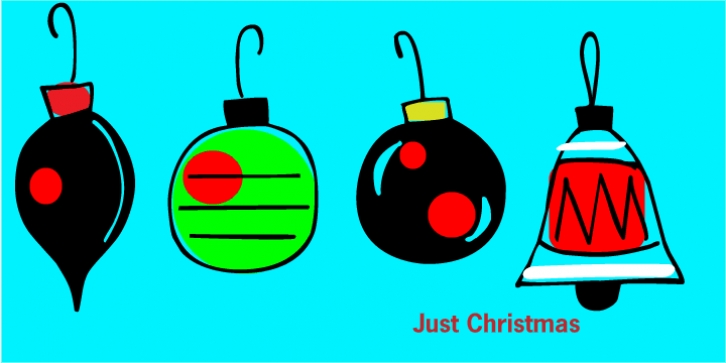 Just Christmas font preview
