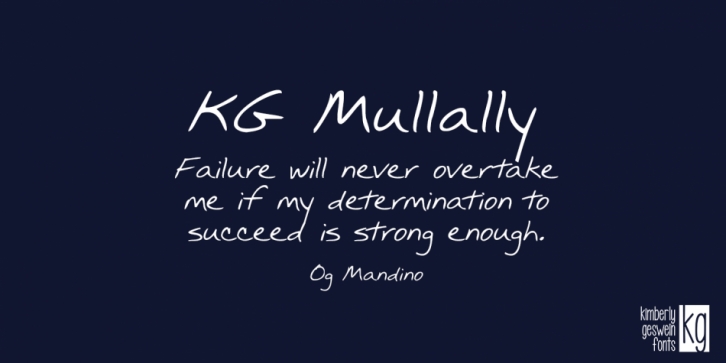 KG Mullally font preview