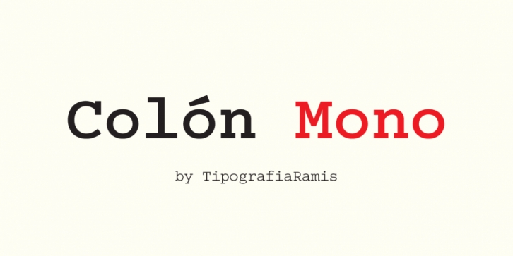 Colón Mono font preview