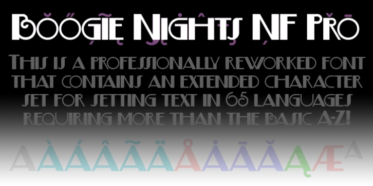 Boogie Nights NF Pro font preview